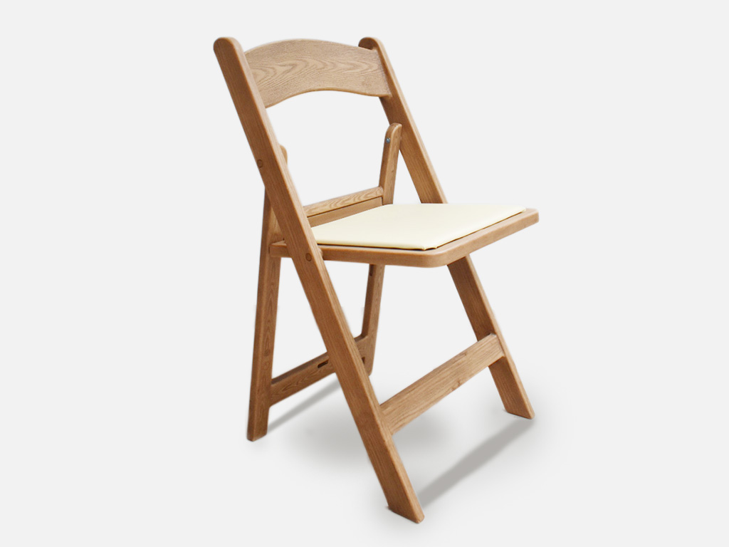 Silla Avant Garde color natural con asiento beige, vista frontal